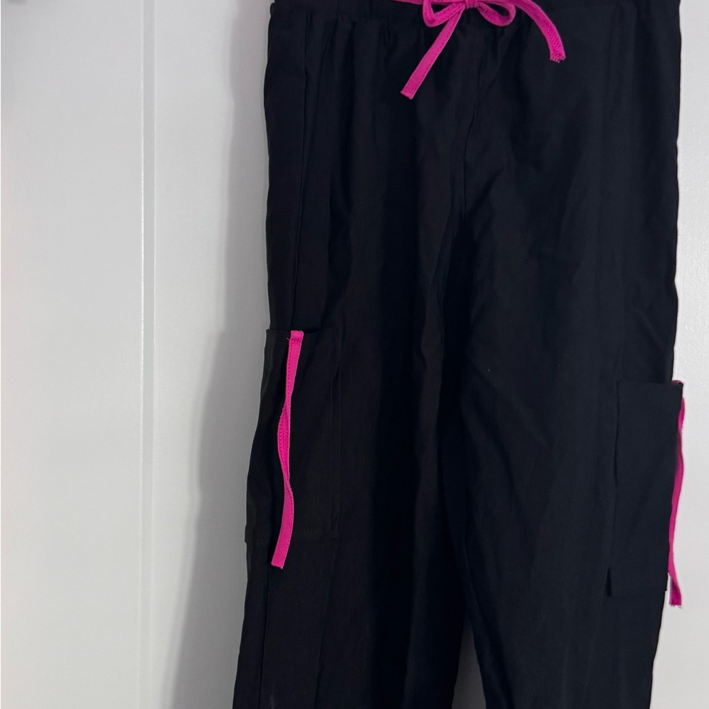 Revolution Black Dance Joggers with Pink Accents